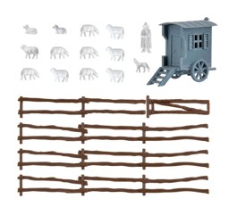 Show details for Vollmer 47717 N Schäferwagen mit Schafherde Picture of Vollmer 47717 N Schäferwagen mit Schafherde