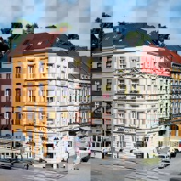 Show details for Auhagen 11398 Eckhaus Schmidtstraße 25 112 x 112 x 215 mm Picture of Auhagen 11398 Eckhaus Schmidtstraße 25 112 x 112 x 215 mm