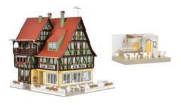 Show details for Vollmer 43695 H0 Café-Bistro mit Inneneinrichtung undLED-Beleuchtung, Funktionsbausatz Picture of Vollmer 43695 H0 Café-Bistro mit Inneneinrichtung undLED-Beleuchtung, Funktionsbausatz
