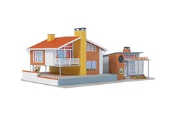 Show details for Vollmer 43724 H0 Wohnhaus und Konditorei Picture of Vollmer 43724 H0 Wohnhaus und Konditorei