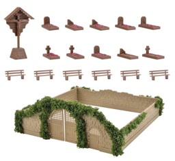 Show details for Vollmer 43861 H0 Deko-Set Friedhof Picture of Vollmer 43861 H0 Deko-Set Friedhof