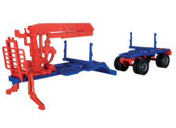 Zeige Details für Kibri 12251 H0 DOLL Langholzaufbau mit Nachläufer Bild von Kibri 12251 H0 DOLL Langholzaufbau mit Nachläufer