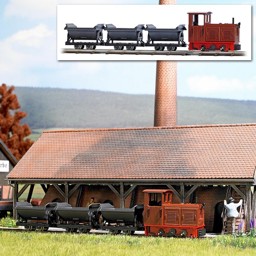 Picture of Busch 12006 Feldbahn Start 3 Kipploren H0 | Startpackungen Spur H0m-H0e-H0f analog