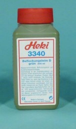 Picture of Heki 3340 Beflockungsleim grün, 200 ml | Modelleisenbahn Klebstoff