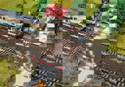 Show details for Faller 120174 H0 Bahnübergang mit Schrankenwärterhaus Picture of Faller 120174 H0 Bahnübergang mit Schrankenwärterhaus