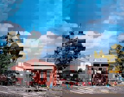 Zeige Details für Faller 120177 H0 Ringlokschuppen, 3-ständig (lange Ausführung) Bild von Faller 120177 H0 Ringlokschuppen, 3-ständig (lange Ausführung)