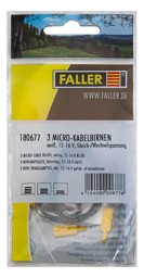 Zeige Details für Faller 180677 H0, TT, N 3 Micro-Kabelbirnen, weiß Bild von Faller 180677 H0, TT, N 3 Micro-Kabelbirnen, weiß