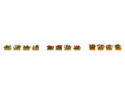 Zeige Details für Noch 14010 H0 Blumenkästen blühend rot Bild von Noch 14010 H0 Blumenkästen blühend rot