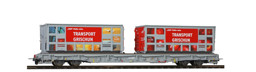 Picture of Bemo 2291120 RhB R-w 8210 Bündner Güterbahn "Apfel & Hafen" | Güterwagen Spur H0m-H0e-H0f