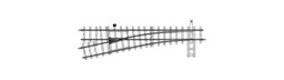 Picture of Bemo 4211000 H0m 12° Weiche links, 162,3 mm, R 515 mm | Gleise Spur H0m-H0e-H0f