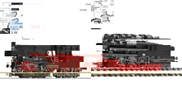 Show details for Fleischmann 714479 N Dampflokomotive BR 44 1325 DB digital DCC Sound Picture of Fleischmann 714479 N Dampflokomotive BR 44 1325 DB digital DCC Sound