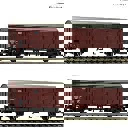 Show details for Fleischmann 831514 N 2-tlg. Set: Gedeckte Güterwagen DB AG Picture of Fleischmann 831514 N 2-tlg. Set: Gedeckte Güterwagen DB AG