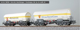 Bild von ESU 36536 H0 Gas-Kesselwagen Set Westfalengas + Drachengas ZAG 620 | Güterwagen Spur H0