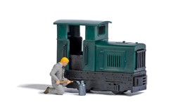 Bild von Busch 12454 H0f Action-Set: Lok ölen, Standmodell ohne Motor | Lokomotiven Spur H0m-H0e-H0f analog