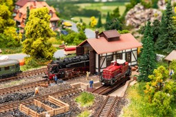 Zeige Details für Faller 222104 N Segmentdrehscheibe mit Lokschuppen Bild von Faller 222104 N Segmentdrehscheibe mit Lokschuppen