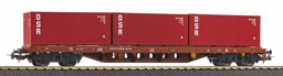 Show details for Piko 24500 H0 Containertragwagen DSR Container DR Picture of Piko 24500 H0 Containertragwagen DSR Container DR