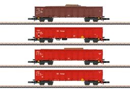 Bild von Märklin 82542 Z Hochbordwagen-Set Eanos DB | Güterwagen Spur Z