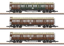 Show details for Märklin 87568 Z Wagenset mit 3 Abteilwagen KPEV Picture of Märklin 87568 Z Wagenset mit 3 Abteilwagen KPEV