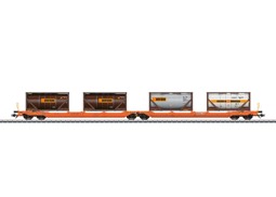 Show details for Märklin 47471 H0 Doppel-Taschenwagen Sdggmrss Wascosa Picture of Märklin 47471 H0 Doppel-Taschenwagen Sdggmrss Wascosa