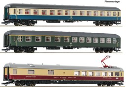 Zeige Details für Roco 6200052 H0 3-tlg. Set 2: D 377 Hispania-Express, DB DC Bild von Roco 6200052 H0 3-tlg. Set 2: D 377 Hispania-Express, DB DC