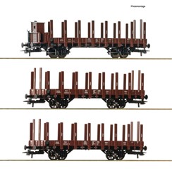 Show details for Roco 6600041 H0 3-tlg. Set: Rungenwagen, DRG DC Picture of Roco 6600041 H0 3-tlg. Set: Rungenwagen, DRG DC
