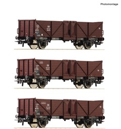 Zeige Details für Roco 6600075 H0 3-tlg. Set: Offene Güterwagen, DB DC Bild von Roco 6600075 H0 3-tlg. Set: Offene Güterwagen, DB DC