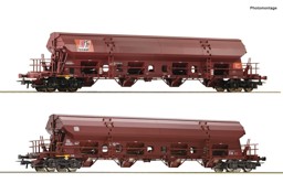 Show details for Roco 77036 H0 2-tlg. Set: Schwenkdachwagen, DB DC Picture of Roco 77036 H0 2-tlg. Set: Schwenkdachwagen, DB DC