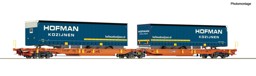 Show details for Roco 6600072 H0 Doppeltaschen-Gelenkwagen, Wascosa DC Picture of Roco 6600072 H0 Doppeltaschen-Gelenkwagen, Wascosa DC