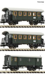 Show details for Fleischmann 6260023 N 3-tlg. Set: Personenzug, DB, DC Picture of Fleischmann 6260023 N 3-tlg. Set: Personenzug, DB, DC