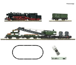Show details for Fleischmann 5170004 N z21 start Digitalset: Dampflokomotive BR 051 mit Kranzug, DB, DCC Picture of Fleischmann 5170004 N z21 start Digitalset: Dampflokomotive BR 051 mit Kranzug, DB, DCC