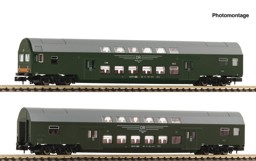 Show details for Fleischmann 6260041 N 2-tlg. Set 1: Doppelstockwagen, DR, DC Picture of Fleischmann 6260041 N 2-tlg. Set 1: Doppelstockwagen, DR, DC