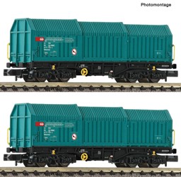 Show details for Fleischmann 6660037 N 2-tlg. Set: Teleskophaubenwagen, SBB, DC Picture of Fleischmann 6660037 N 2-tlg. Set: Teleskophaubenwagen, SBB, DC