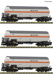Show details for Fleischmann 849119 N 3-tlg. Set: Druckgaskesselwagen, DB, DC Picture of Fleischmann 849119 N 3-tlg. Set: Druckgaskesselwagen, DB, DC