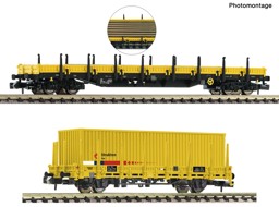 Show details for Fleischmann 880908 N 2-tlg. Set: Rungenwagen, Strukton Rail, DC Picture of Fleischmann 880908 N 2-tlg. Set: Rungenwagen, Strukton Rail, DC