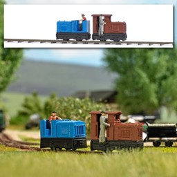 Show details for Busch 8075 N 2 Loks mit Fahrern Standmodell Picture of Busch 8075 N 2 Loks mit Fahrern Standmodell