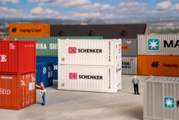 Picture of Faller 182053 H0 20´ Container DB, 2er-Set | Gebäude Spur H0