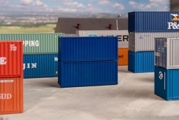 Show details for Faller 182054 H0 20´ Container, blau, 2er-Set Picture of Faller 182054 H0 20´ Container, blau, 2er-Set