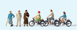 Zeige Details für Preiser 12484 H0 Figurenset Passanten und Radfahrer, um 1936 Bild von Preiser 12484 H0 Figurenset Passanten und Radfahrer, um 1936