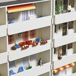 Show details for Busch 1836 H0 Balkon-Set Picture of Busch 1836 H0 Balkon-Set