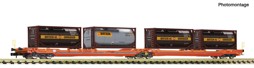 Show details for Fleischmann 6660052 N Doppeltwagen T3000e Wascosa mit Bertschi Tankcontainer Picture of Fleischmann 6660052 N Doppeltwagen T3000e Wascosa mit Bertschi Tankcontainer