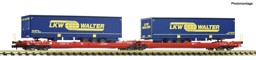 Show details for Fleischmann 6660050 N Doppeltwagen T3000e DB-AG mit LKW Walter Auflieger Picture of Fleischmann 6660050 N Doppeltwagen T3000e DB-AG mit LKW Walter Auflieger
