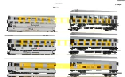 Show details for Roco 74013 H0 3er Wagenset DB Netz Picture of Roco 74013 H0 3er Wagenset DB Netz