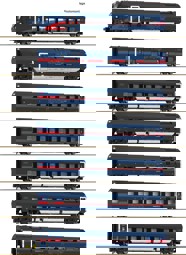 Show details for Fleischmann 6260065 N 7er Set Nightjet ÖBB DC Picture of Fleischmann 6260065 N 7er Set Nightjet ÖBB DC