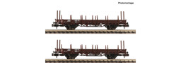 Show details for Fleischmann 6660072 N 2er-Set Rungenwagen Ks+Drahtrollen ÖBB Picture of Fleischmann 6660072 N 2er-Set Rungenwagen Ks+Drahtrollen ÖBB