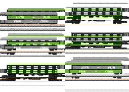 Show details for Märklin 87403 Schnellzugwagen-Set Flixtrain 1 Picture of Märklin 87403 Schnellzugwagen-Set Flixtrain 1