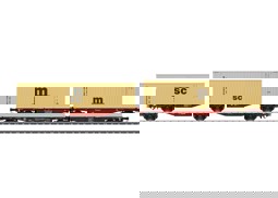 Show details for Märklin 47816 H0 Doppel-Containertragwagen Sggrss 80 Touax Picture of Märklin 47816 H0 Doppel-Containertragwagen Sggrss 80 Touax