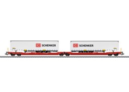 Show details for Märklin 47470 H0 Doppel-Taschenwagen Sdggmrss 738 DB Picture of Märklin 47470 H0 Doppel-Taschenwagen Sdggmrss 738 DB