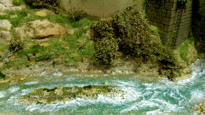 Modellbahnprofis Sperla-Horn Schweiz Flussgestaltung mit Wellengang