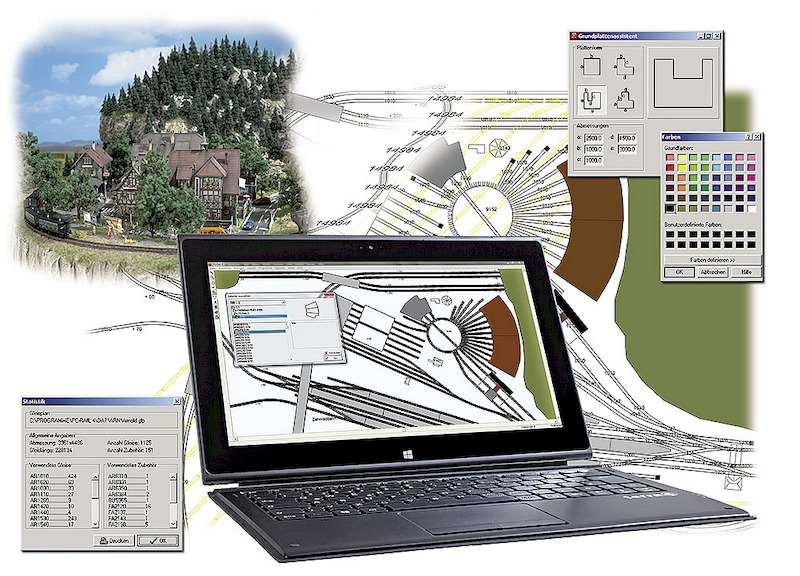 Bild von Busch 2810 PC-Rail für Windows | Modelleisenbahnplanung Software