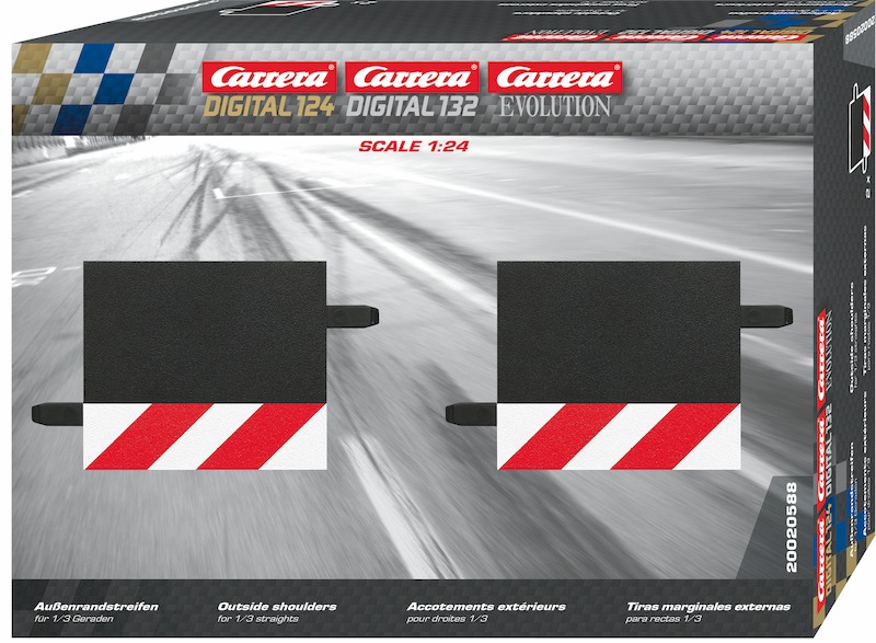 Bild von Carrera 20588 Digital 124 Schienen-Randstreifen 1/3 Gerade (2) | Carrera Digital 124 Randstreifen für Schienen